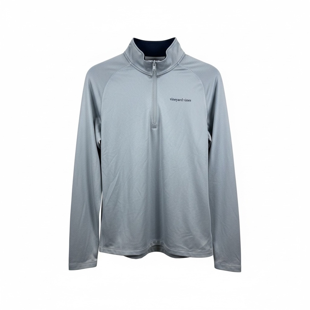 Vineyard Vines Women's Gray Lightweight Quarter Zip Pullover Top XL